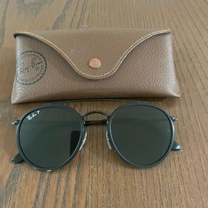 Ray-Ban Unisex Round Double Bridge Polarized Sunglasses